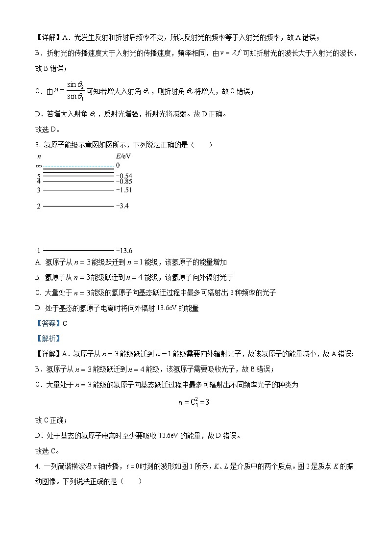 北京市西城区2023届高三物理二模试题（Word版附解析）02