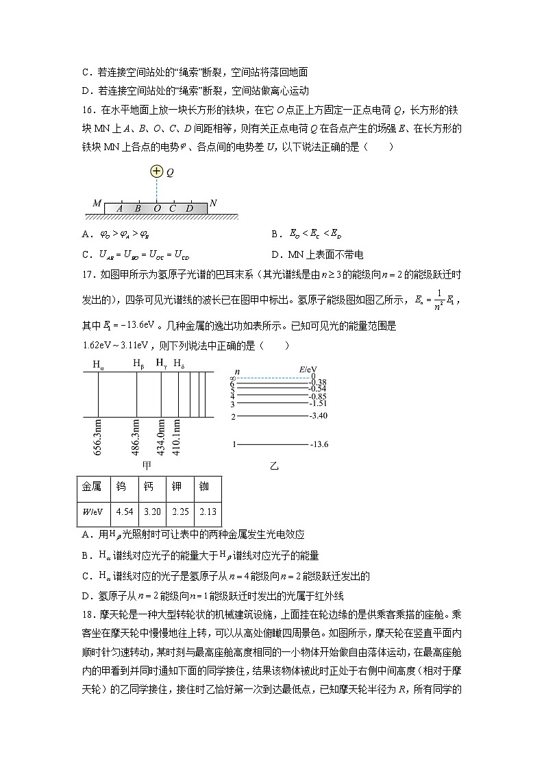 2023年高考物理押题卷01（全国甲卷）（考试版）A4第2页