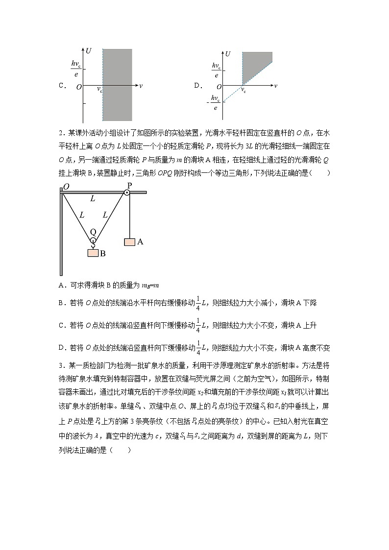 2023年高考物理押题卷01（山东卷）（考试版）A4第2页