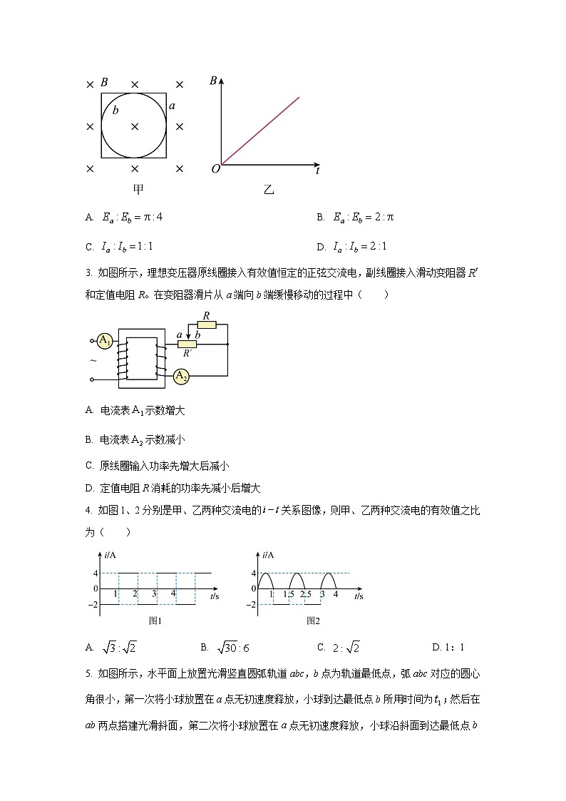 2022-2023学年安徽省合肥一中等十校联考高二下学期期中联考物理（A）试题（Word版）第2页