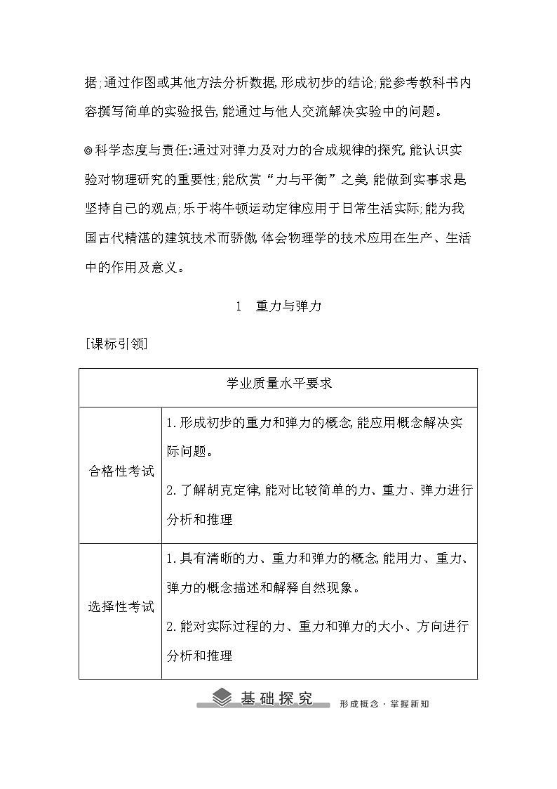 高中物理人教版（2019）必修第一册 1重力与弹力 学案02