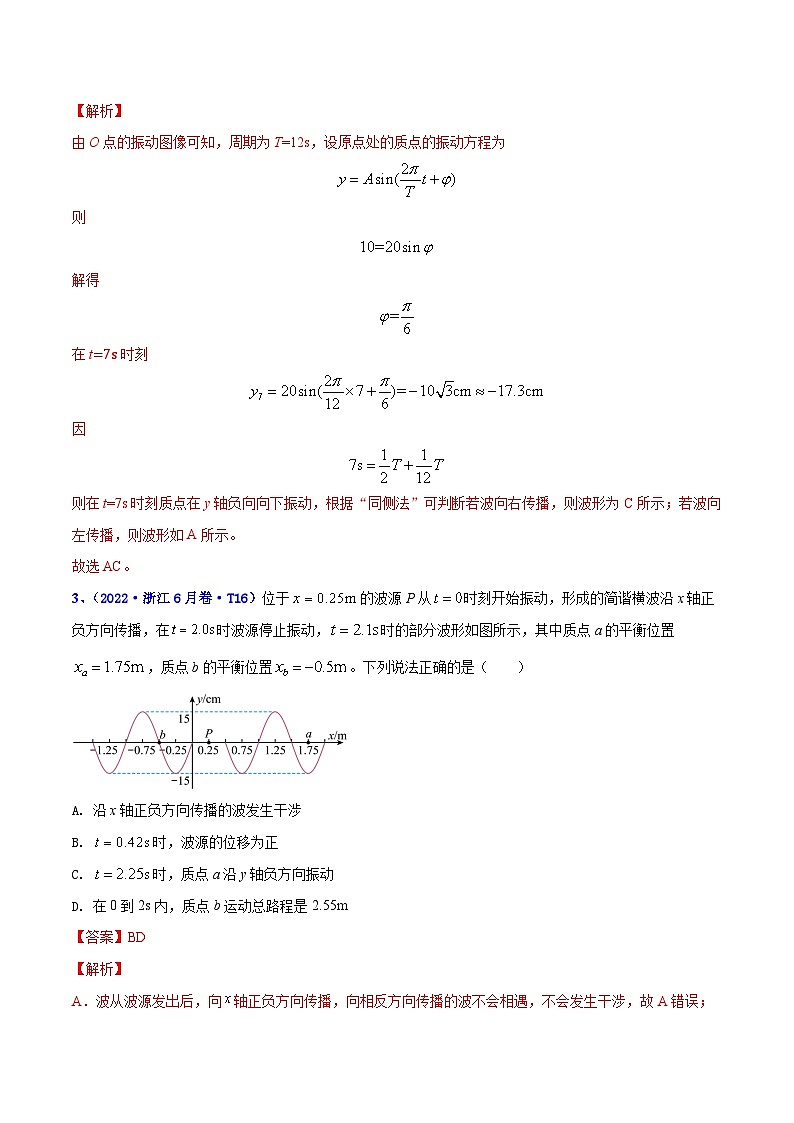 专题17 机械振动机械波-三年（2020-2022）高考物理真题分项汇编（全国通用）（解析版）第3页