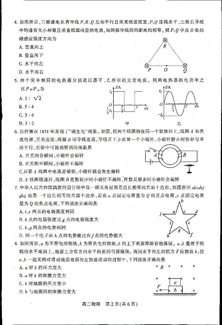 河南省漯河市临颍二高2022-2023学年上学期期末高二物理第2页