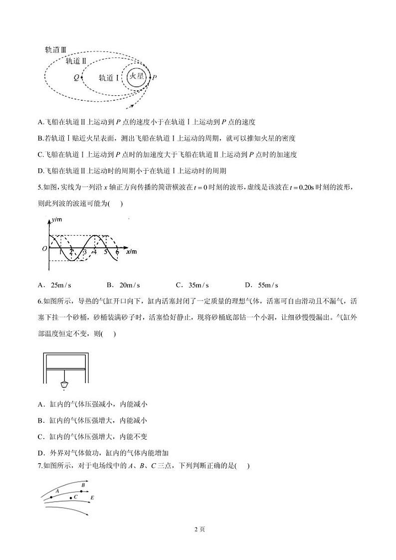 2021届山东省高三下学期4月高考预测猜题卷（新高考版）物理试题 PDF版02