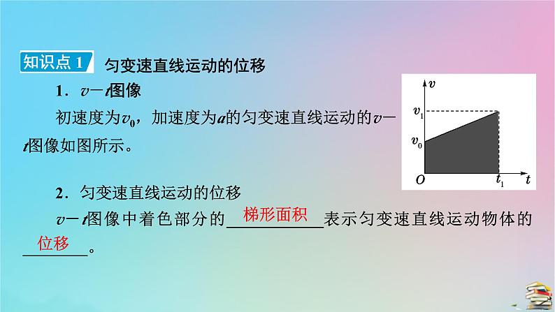 新教材2023年高中物理第2章匀变速直线运动的研究3匀变速直线运动的位移与时间的关系课件新人教版必修第一册08