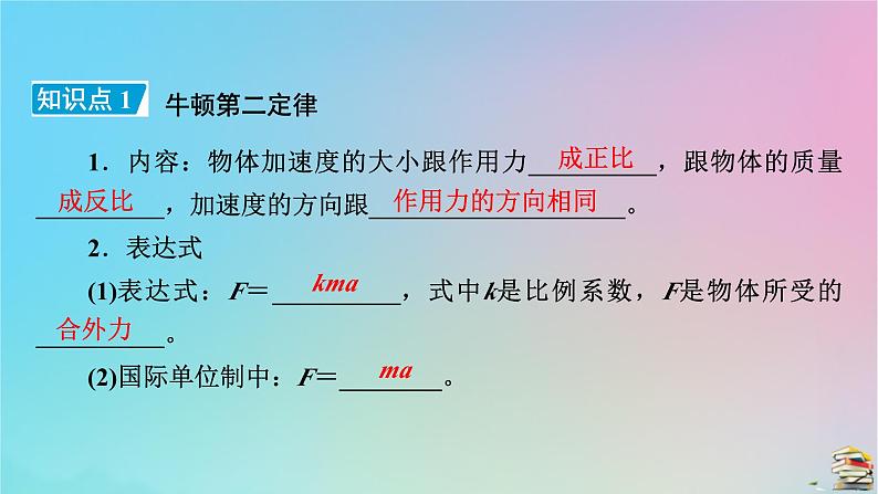 新教材2023年高中物理第4章运动和力的关系3牛顿第二定律课件新人教版必修第一册第8页