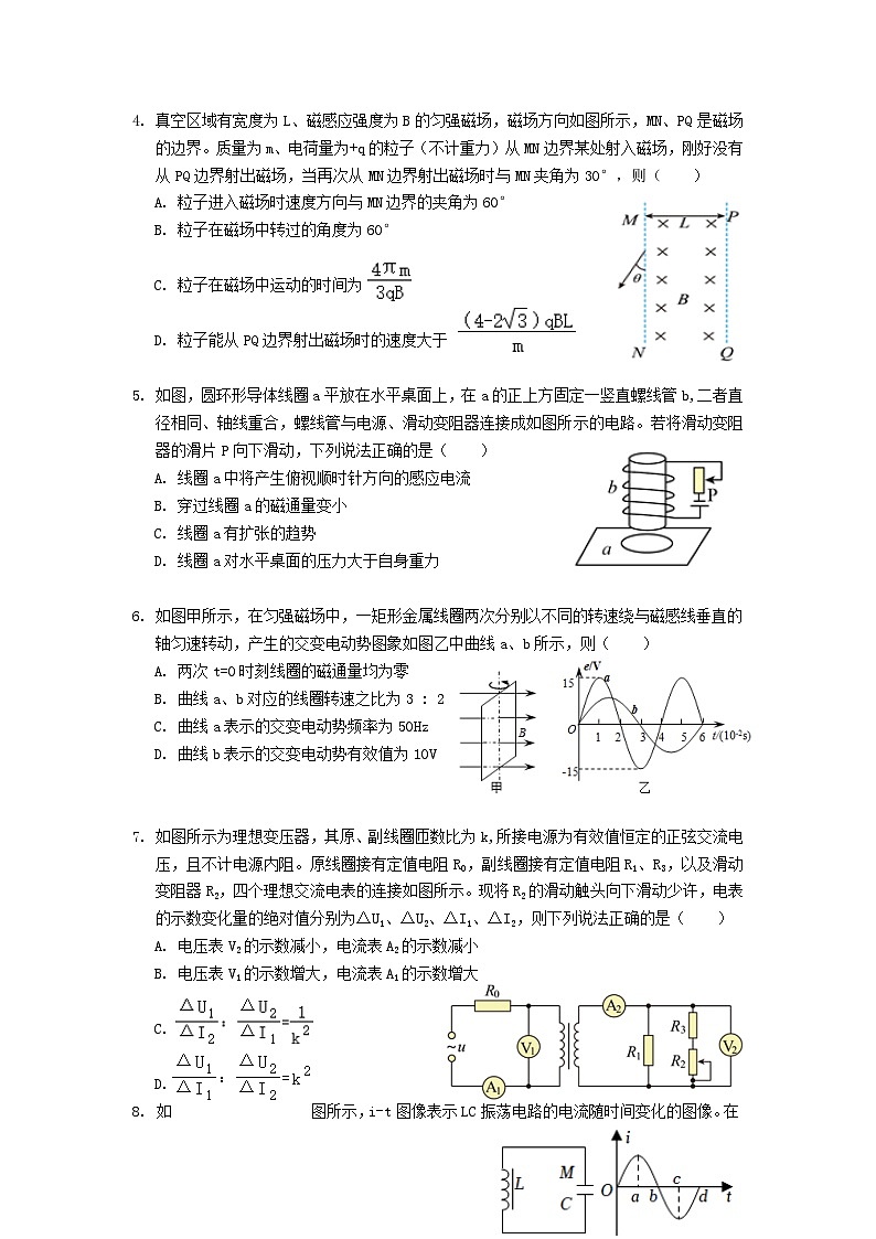 2022-2023学年河南省郑州市第一中学等六校高二下学期期中联考物理试题（Word版）02