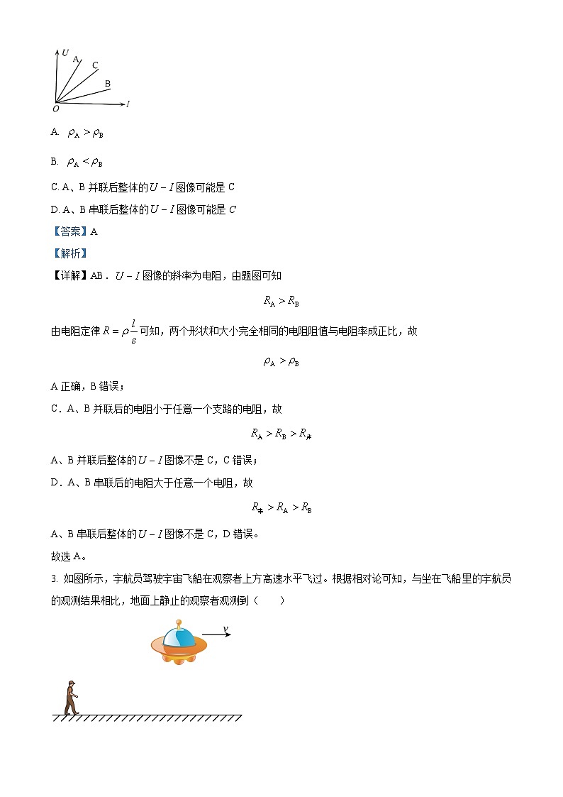 精品解析：江苏省徐州市铜山区2022-2023学年高一下学期期中物理试题（选择考）（解析版）02