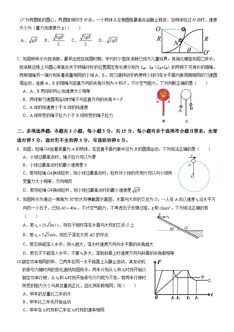 2022-2023学年四川省达州中学春季第三次质量检测（物理）试题第2页