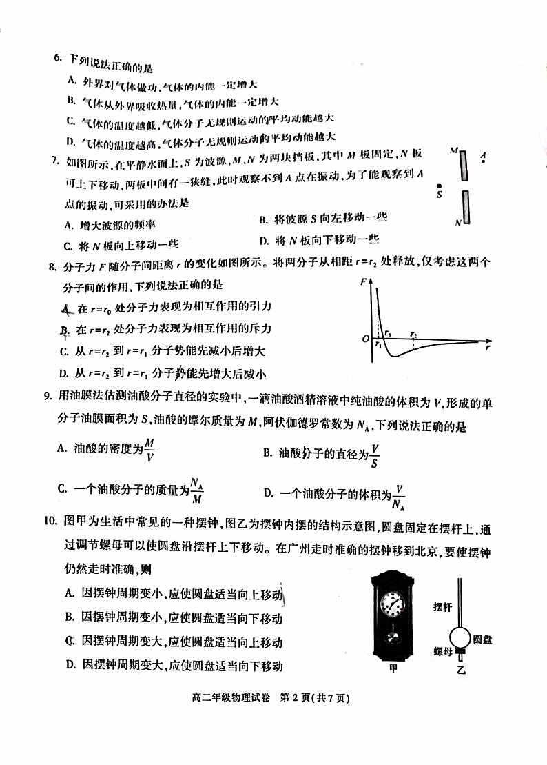 2021年北京朝阳区高二期末物理试题及答案第2页