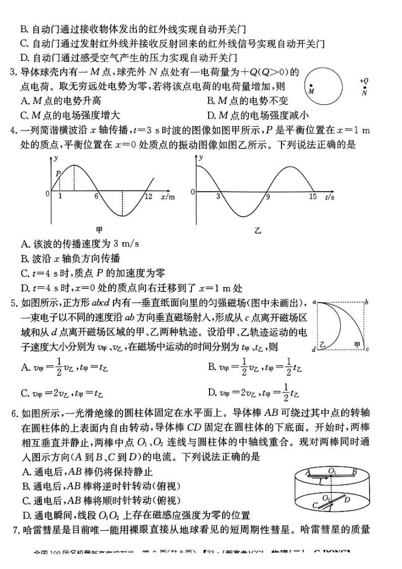 2023年广东省普通高中学业水平选择性考试冲刺卷（二） 物理 PDF版02