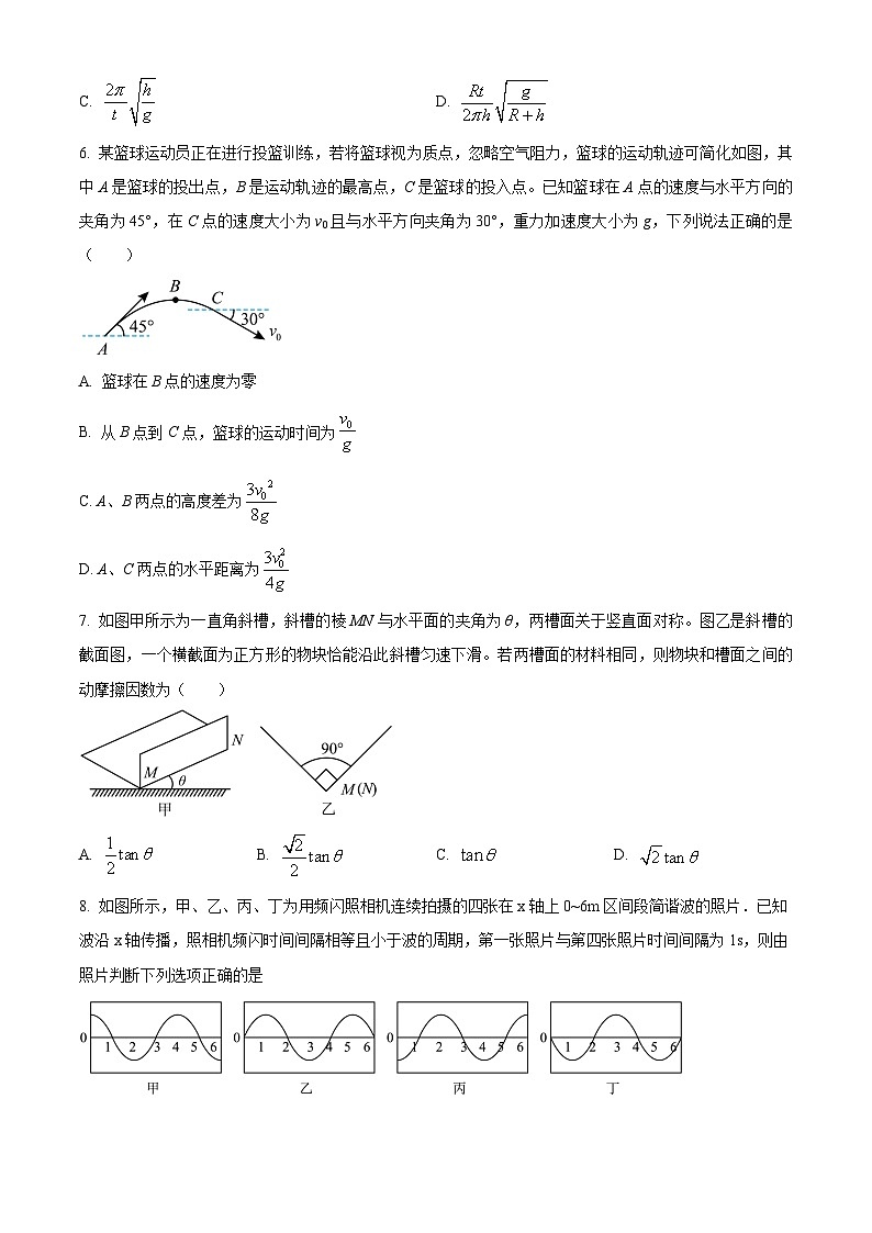 2023届辽宁省沈阳市高三下学期教学质量监测（三模）物理试题（原卷版）第3页