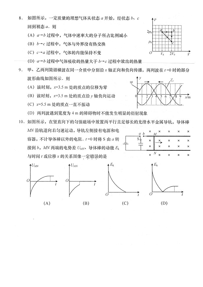 2023届江苏省南通如皋市高三下学期适应性考试物理试卷（三）及答案第3页