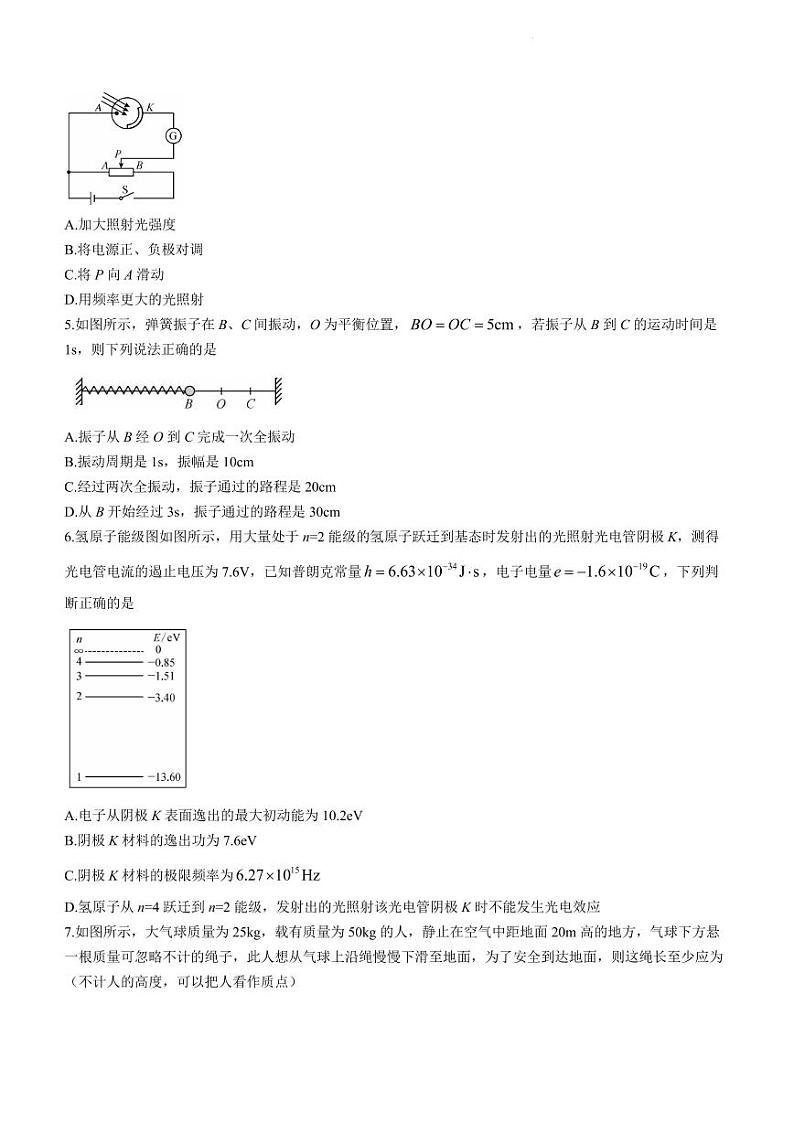 湖北省鄂东南三校联考2022-2023学年高二下学期期中物理试题(含答案详解)第2页