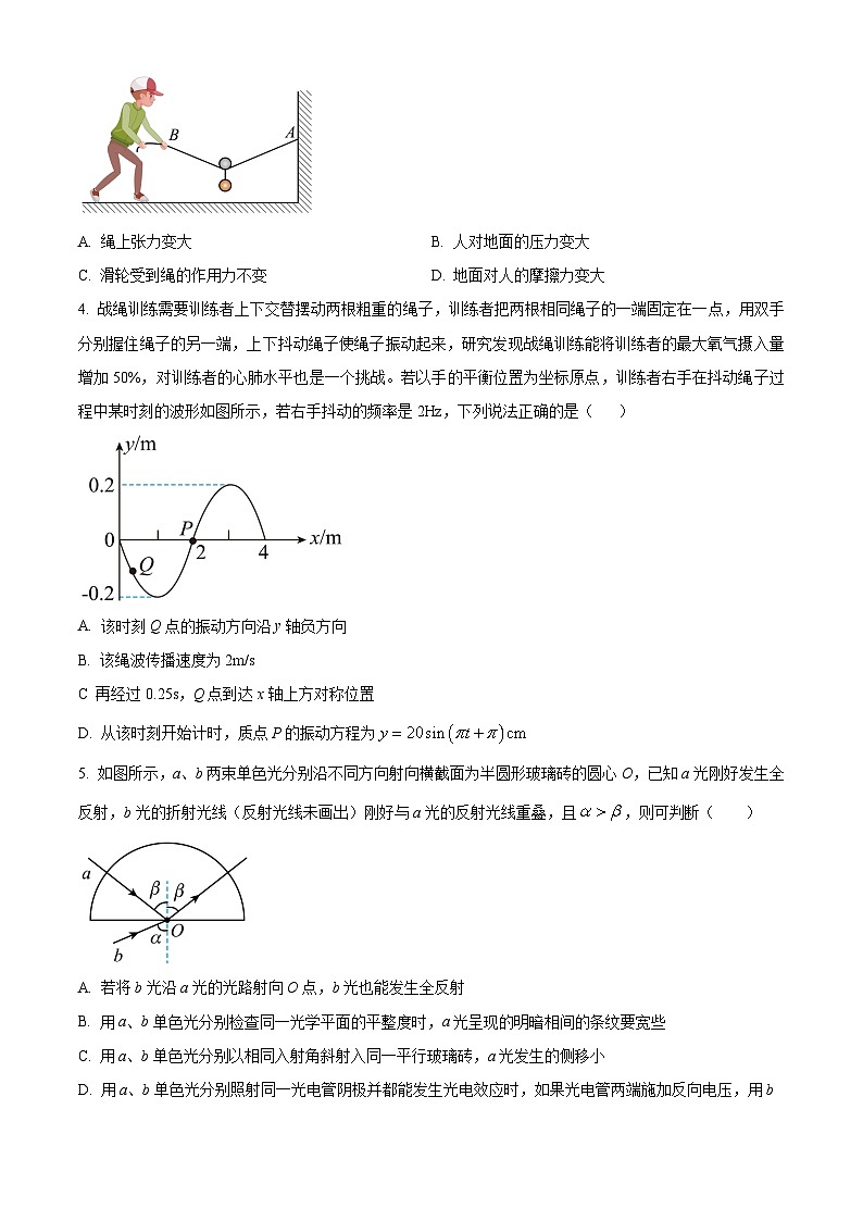 2023届天津市河东区高三一模物理试题（解析版）02