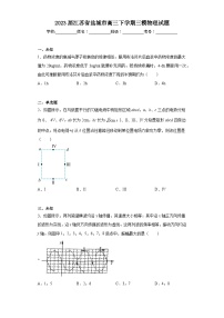 2023届江苏省盐城市高三下学期三模物理试题（无答案）