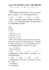 2023届广西南宁市武鸣区第三中学高三下学期三模物理试题（含解析）