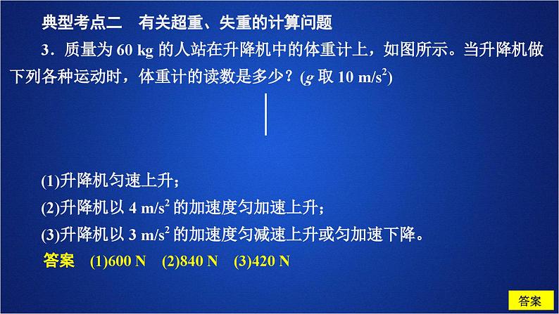 2022-2023年人教版(2019)新教材高中物理必修1 第4章运动和力的关系第6节超重和失重课件第8页