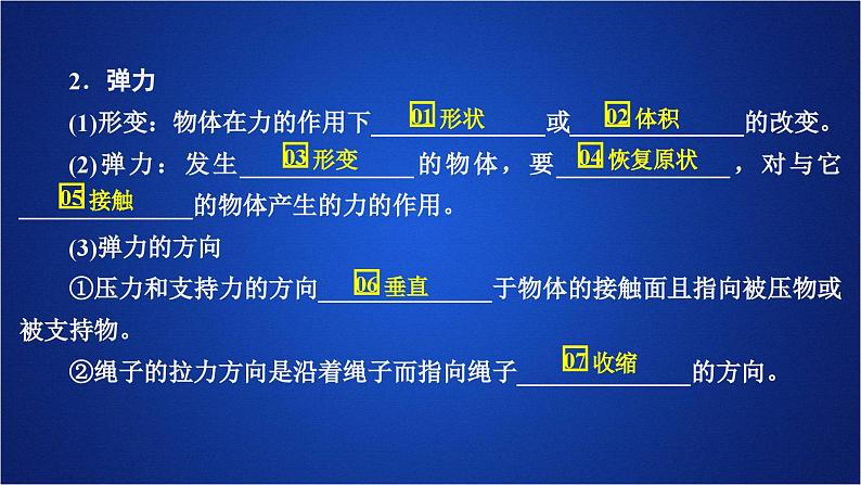 2022-2023年人教版(2019)新教材高中物理必修1 第3章相互作用-力第1节重力与弹力(1)课件第4页