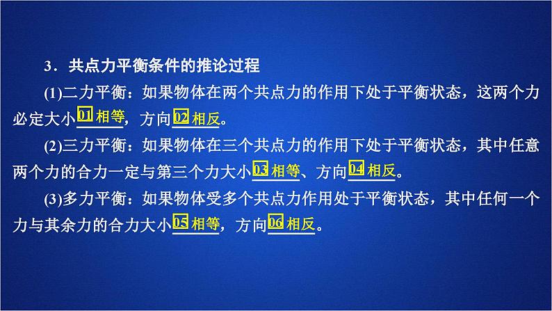 2022-2023年人教版(2019)新教材高中物理必修1 第3章相互作用-力第5节共点力的平衡(1)课件第3页
