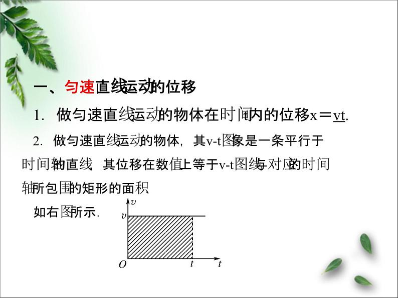 2022-2023年人教版(2019)新教材高中物理必修1 第2章匀变速直线运动的研究第3节匀变速直线运动位移与时间的关系课件第3页