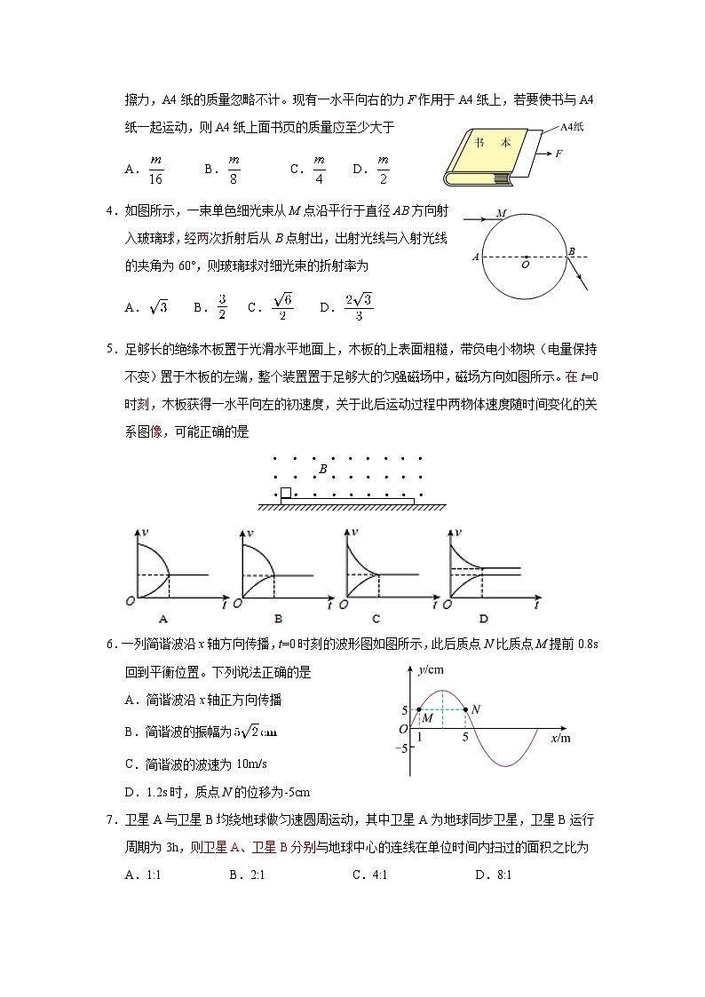 2023届山东省济宁市高三三模物理试题02