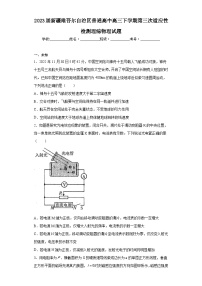 2023届新疆维吾尔自治区普通高中高三下学期第三次适应性检测理综物理试题（无答案）