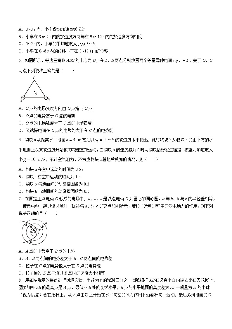 新疆兵团地州学校 2022-2023 学年高三上学期一轮期中调研考试物理试题第2页