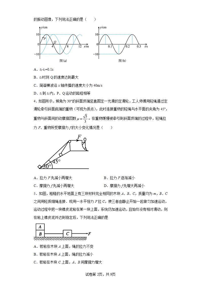 2023届湖南省长沙市湖南师范大学附属中学高三下学期模拟试卷物理试题（三）（含解析）第2页
