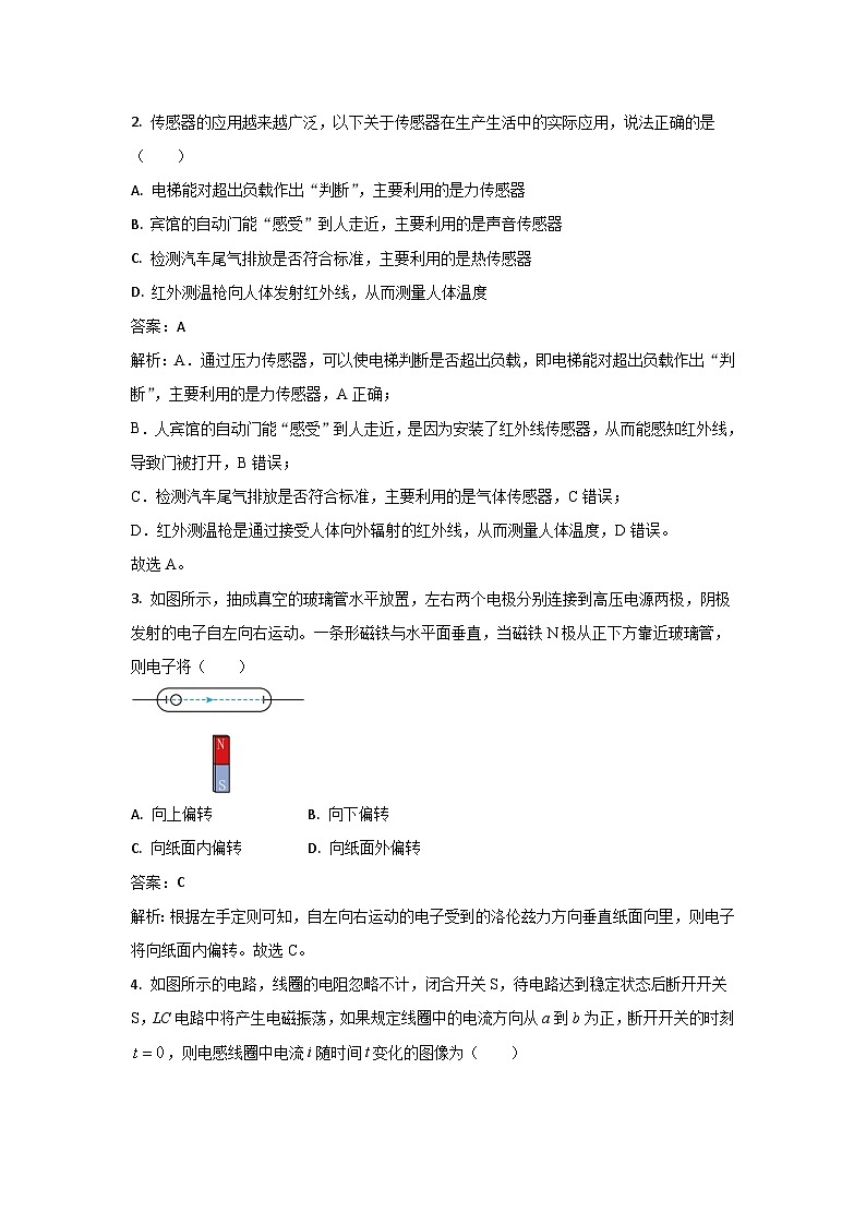 2022-2023学年山东省菏泽市高二下学期期中考试物理（B）试题含解析02
