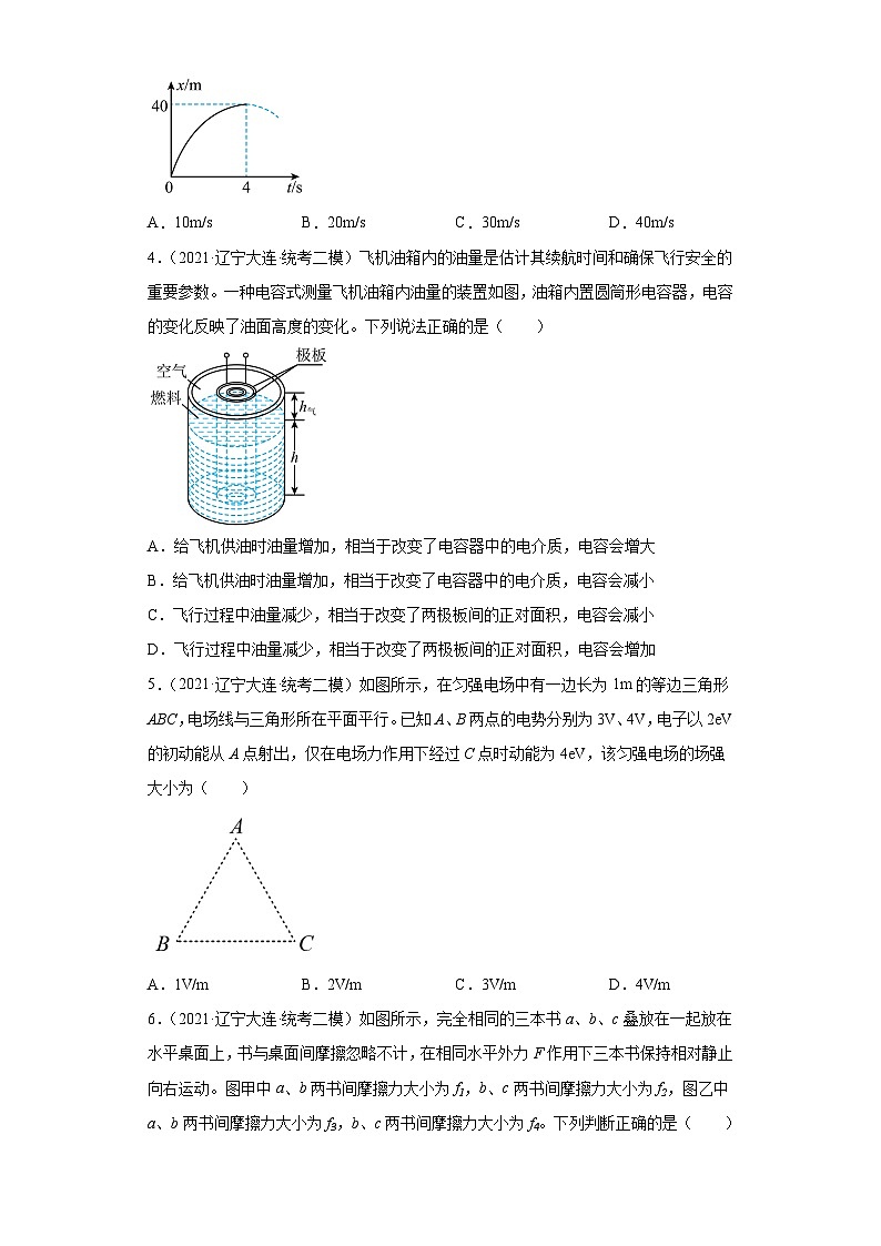 辽宁省大连市2021届-2023届高考物理三年模拟（二模）按题型分类汇编-01选择题02