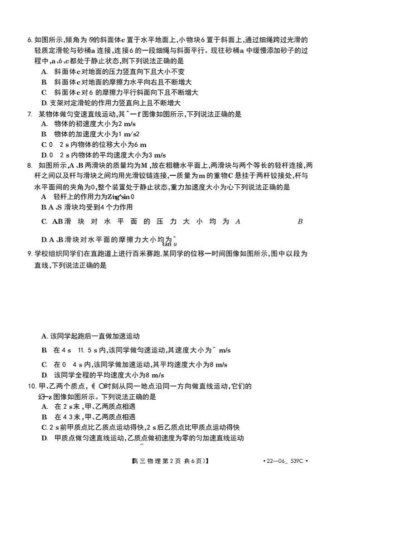 洛阳创新发展联盟2023届高三摸底考试物理试卷第2页