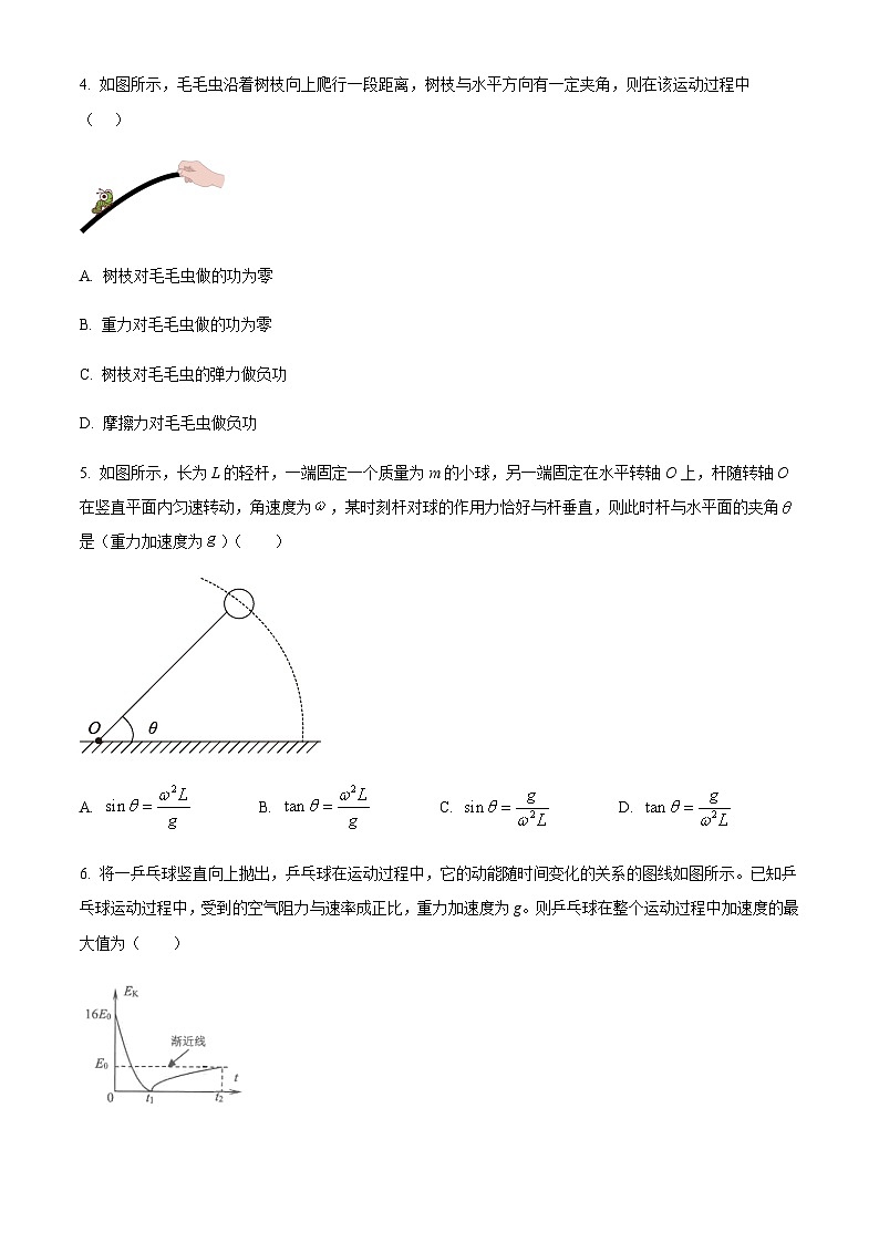 2022-2023学年江苏省南通市海安高级中学高一下学期第一次月考试题物理含答案第2页