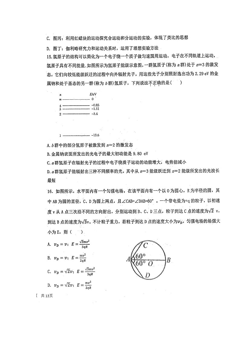 河北省衡水中学2018届高三十五模理科综合-物理试题扫描版02