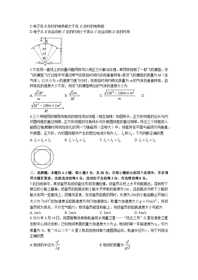 2023届湖南省益阳中学部分学校高三5月联考物理试卷（解析版）第2页