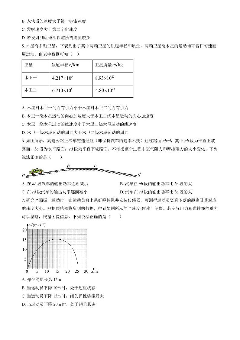 北京市人大附中2022-2023高一下学期期中物理试卷+答案02