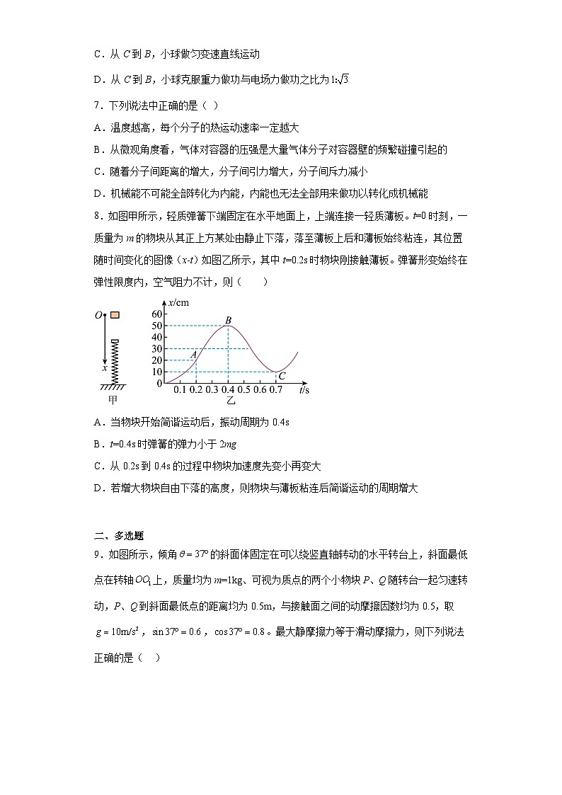 2023年山东省高考物理考前猜练习题七（含解析）第3页