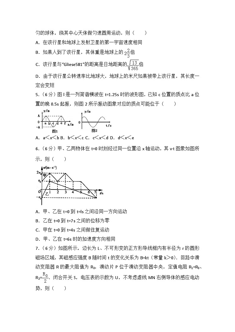 2013年四川省高考物理试卷02