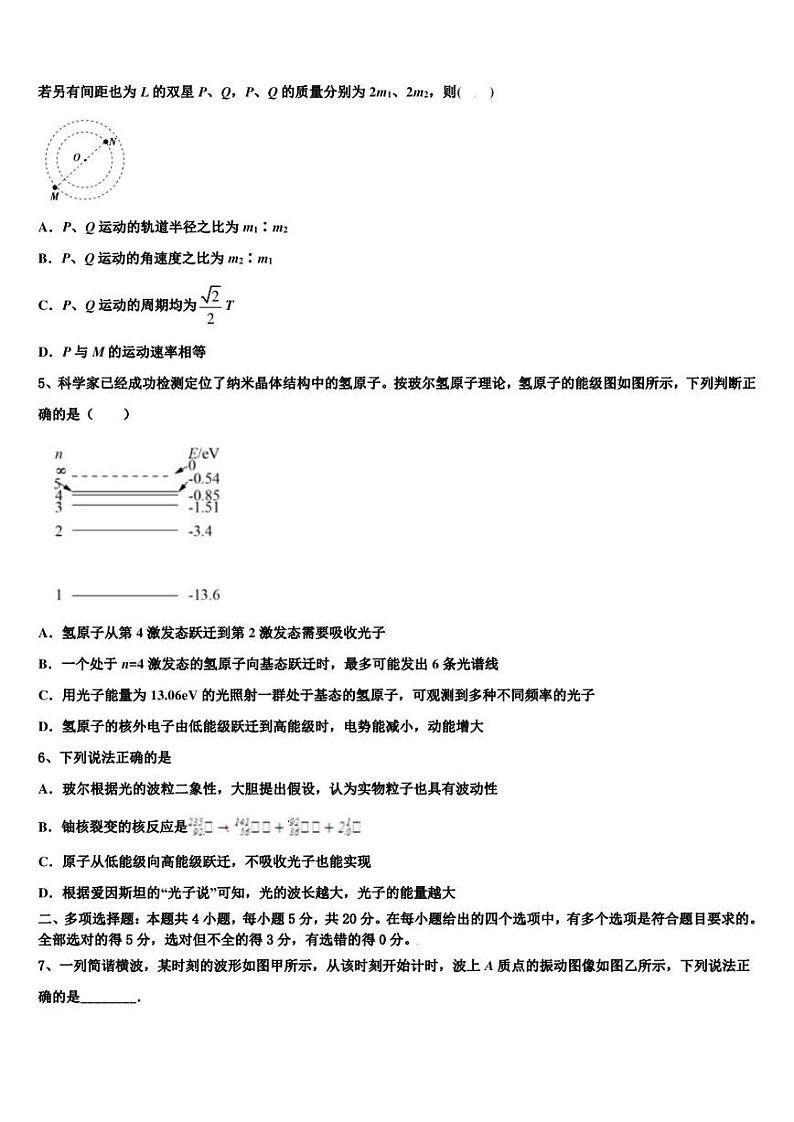 2022-2023学年吉林省延边市第二中学高三下学期开学考试物理试题文试题第2页