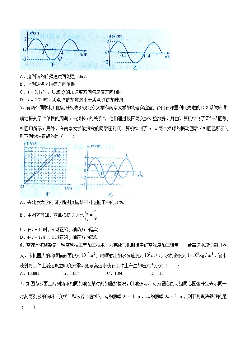 山西省晋中市平遥二中2022-2023学年高二下学期5月月考物理试题(无答案)02