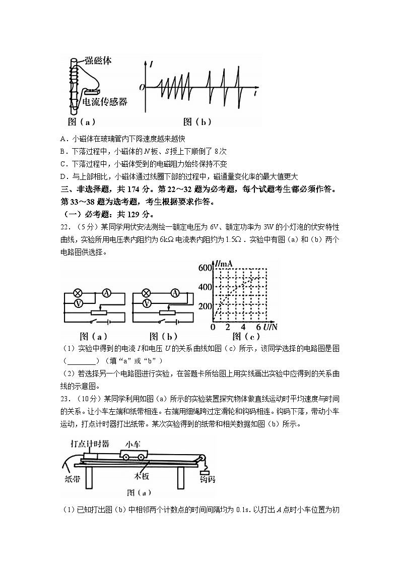 2023年全国高考甲卷理综物理试题（无答案）第3页