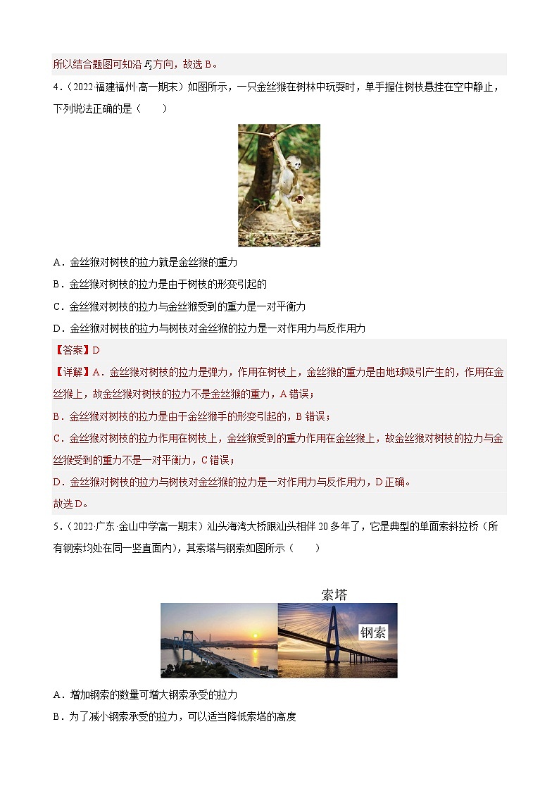 专题03 相互作用—力——2022-2023学年高一物理上学期期末单元复习知识点清单+练习学案+期末模拟卷03