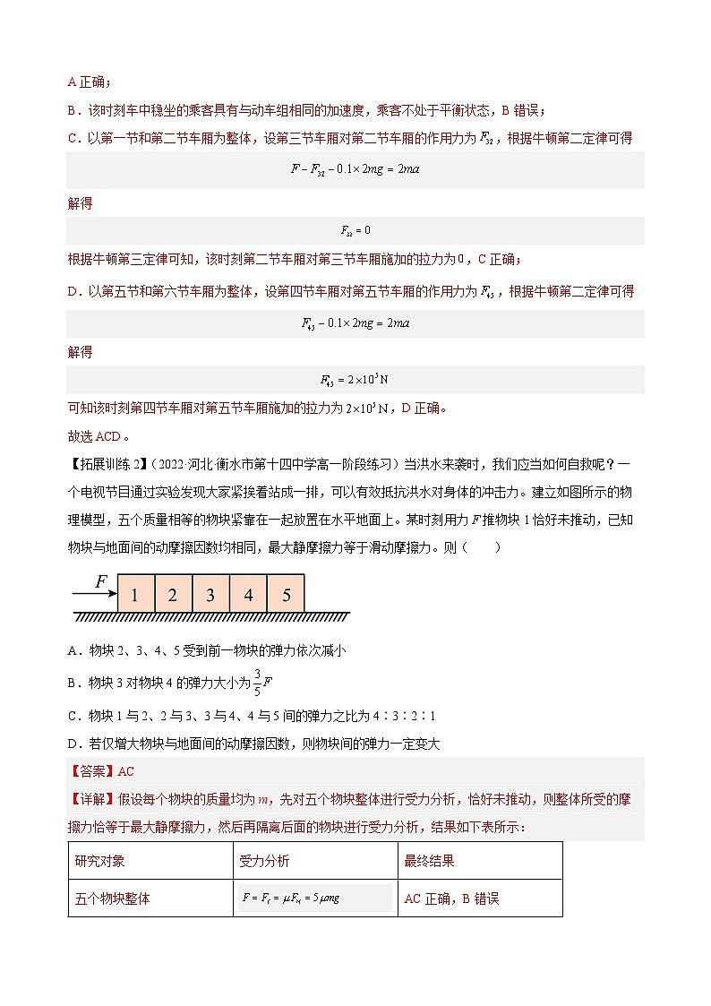 专题04 运动与力的关系（知识点过关）第3页