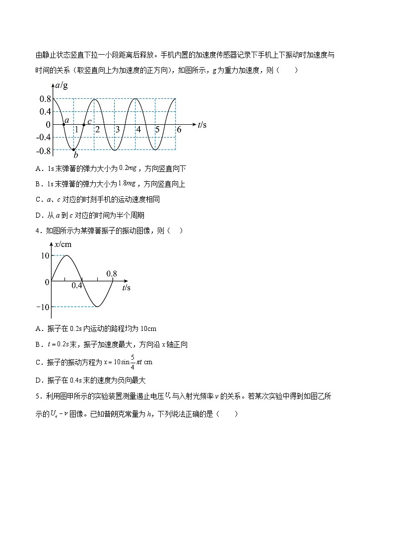 物理02卷（人教版2019选择性必修第一册后三章+选择性必修第三册）——2022-2023学年高二下学期期末模拟测试卷02