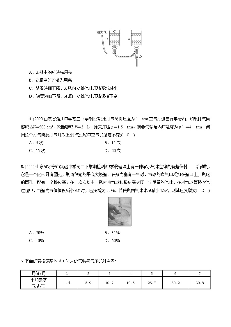 专题07 气体——高二年级物理下学期期末专题复习知识点清单+训练学案+期末模拟卷（人教版2019）02