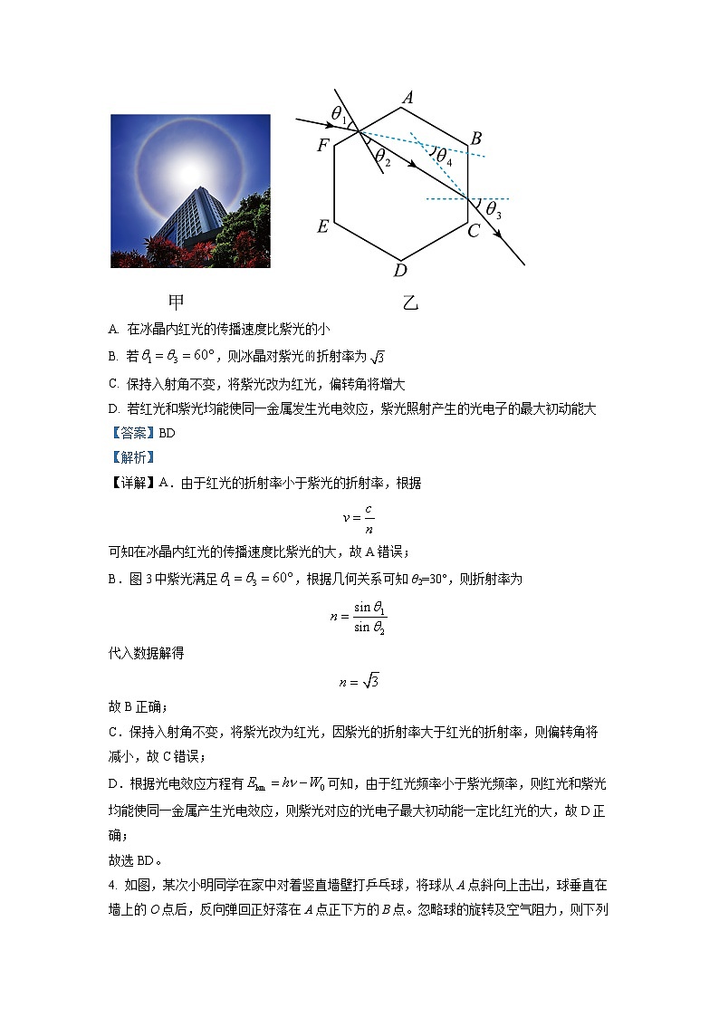 2023届湖北省荆门市龙泉中学高三下学期模拟考试物理试题（解析版）03