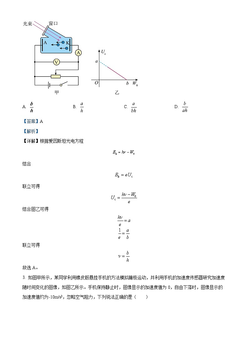 2023届湖南省长沙市长郡中学高三下学期考前物理保温卷（一）（解析版）02