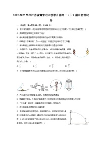 2022-2023学年江苏省南京市六校联合体高一（下）期中物理试卷及答案解析
