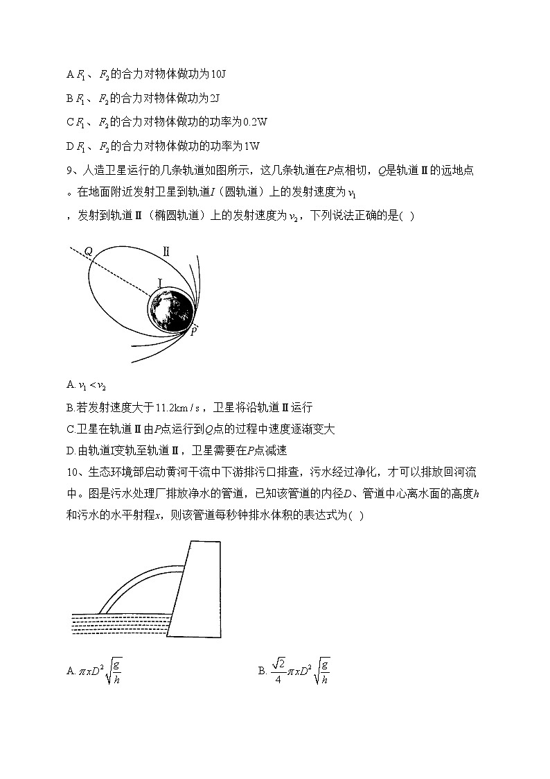 浙江省名校2022-2023学年高一下学期5月月考物理试卷(含答案)第3页
