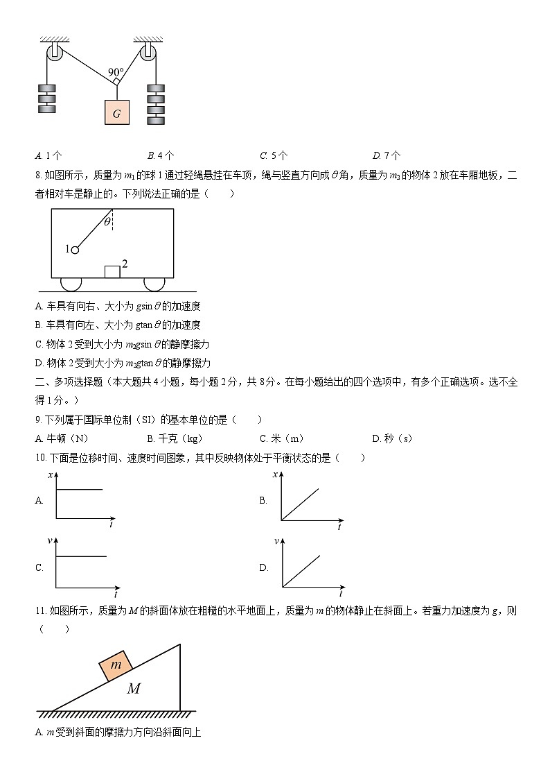 2022北京四中高一（上）期末物理（教师版）第2页